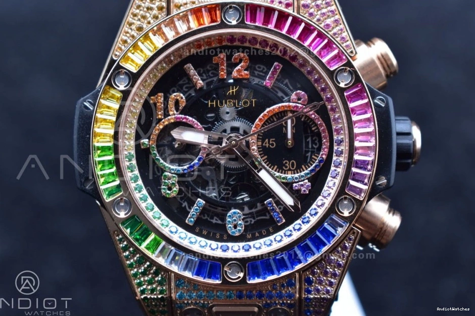 on 517 Edition King 1:1 Strap Unico Bang EasyMatch RG Rainbow 45mm Rainbow ZF A Gummy Best Big 0430